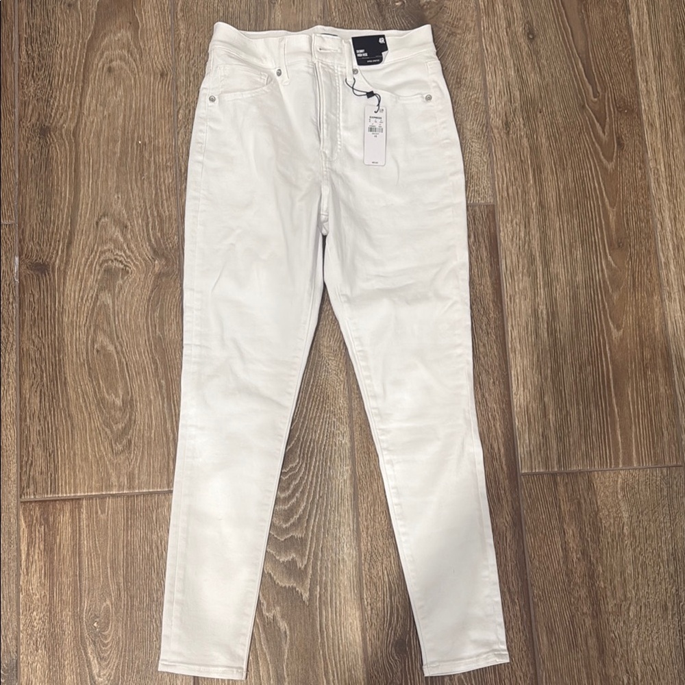 Brand New (with tags) Express Women's Skinny High Rise White Jeans